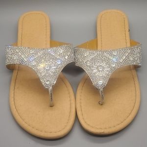 Olivia Miller Rhinestone Sandals Size 8